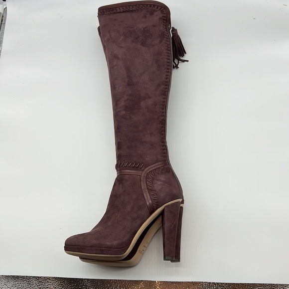 JIMMY CHOO EUSTON SUEDE OVER THE KNEE BOOTS.  NEVER WORN size 38.5 - Picture 3 of 8